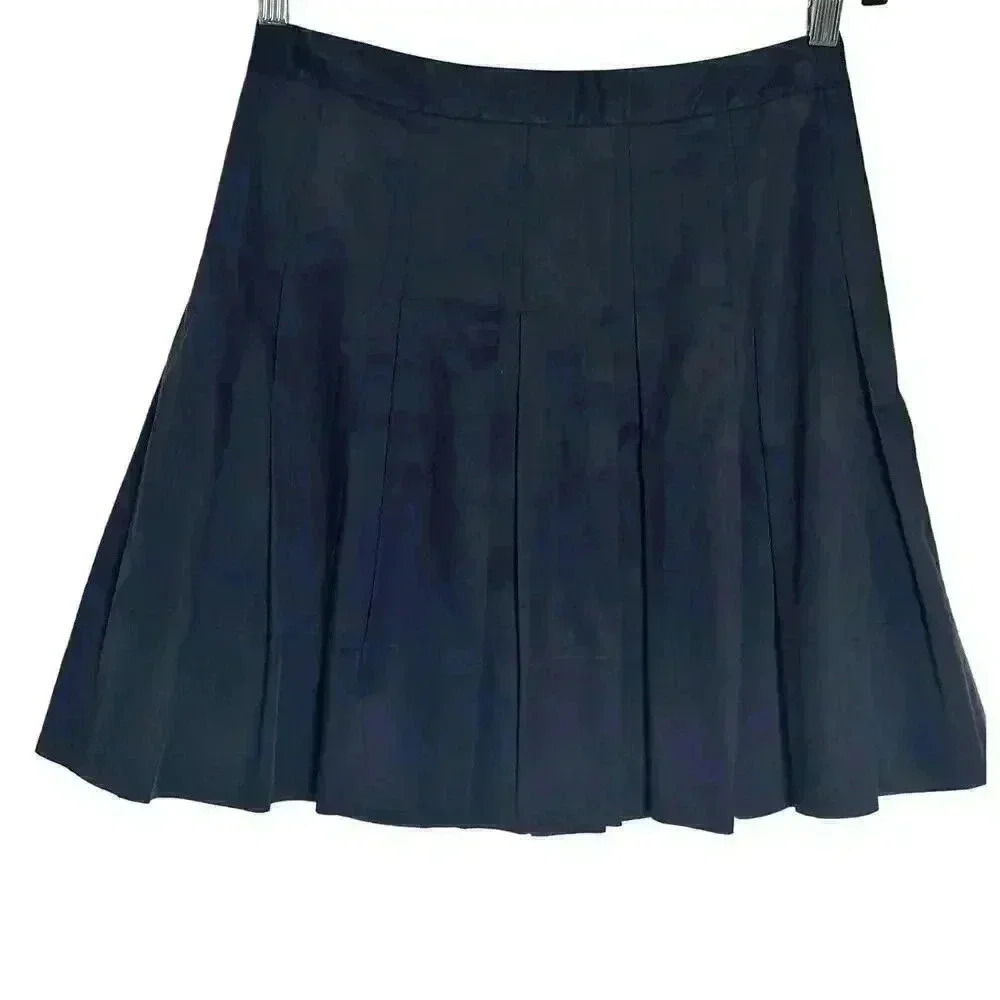 REBECCA TAYLOR A-Line Navy Pleated Skirt Women’s Size Small